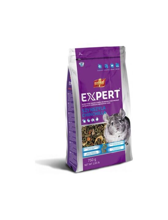 Vitapol EXPERT Chinchilla 750 g - pilnvertīga barība šinšilām 