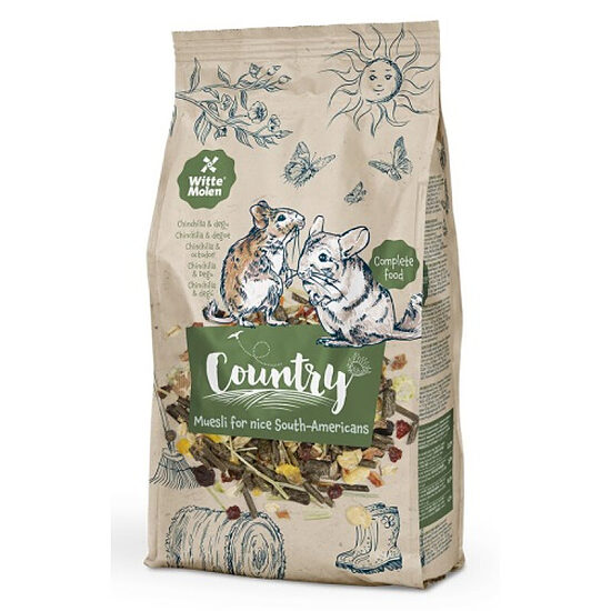 Witte Molen Country Chinchilla & Degu, 850g - barība šinšilām un degu
