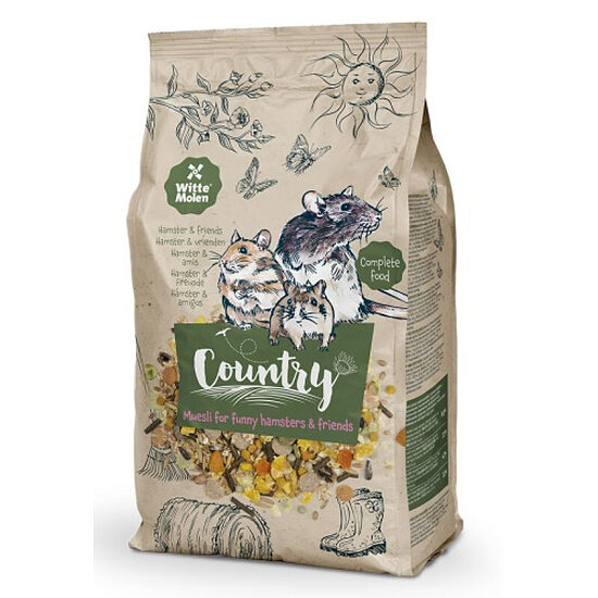 Witte Molen Country Hamster & Friends, 850g - barība kāmjiem, žurkām, pelēm u.c.