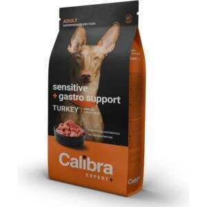 Calibra Dog EXPERT+ Adult Sensitive & Gastro Support 12 kg - sausā barība suņiem ar jutīgu gremošanas sistēmu un barības nepanesamību