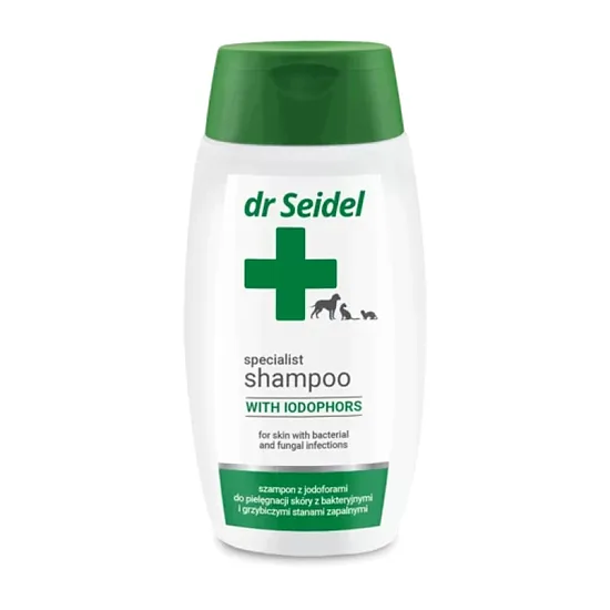 Dr.Seidel Shampoo with Iodophor, 220ml - šampūns ar jodoforu ādas iekaisumu un niezes ārstēšanai
