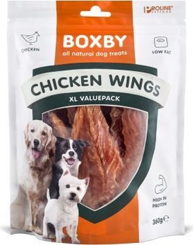 BOXBY CHICKEN WINGS 360g - SPĀRNIŅI PIEAUGUŠIEM SUŅIEM (100% VISTA)