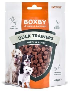 BOXBY DUCK TRAINER 100g - PĪLES GAĻAS GABALIŅI PIEAUGUŠIEM SUŅIEM