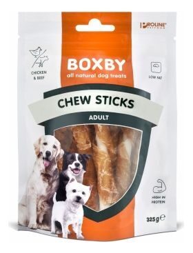 BOXBY CHEW STICKS WITH CHICKEN&BEEF 325gr - JĒLĀDAS KOCIŅI AR VISTU UN LIELLOPU