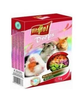 Vitapol COMPLEMENTARY DROPS multi mix for rodents and rabbit 75g - Papildbarības maisījums grauzējiem un trušiem