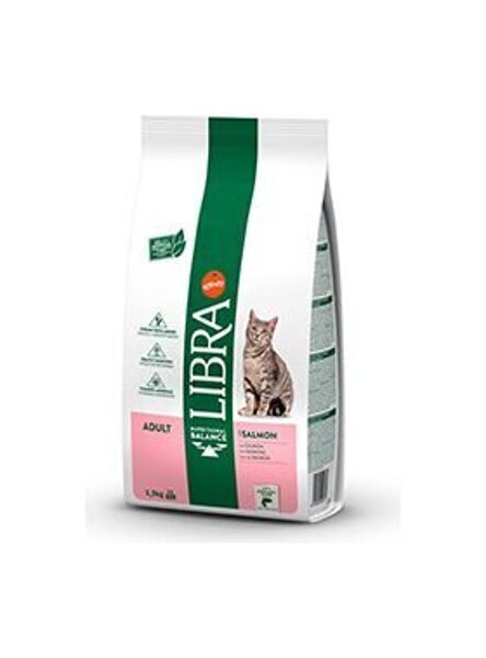 LIBRA CAT ADULT SALMON 12kg - - pilnvērtīga barība pieaugušiem kaķiem, ar lasi