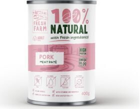 Prefera Fresh Farm Dog Smooth pate with pork 400 gr -  pastētes veida konservi ar cūkgaļu gaļu suņiem