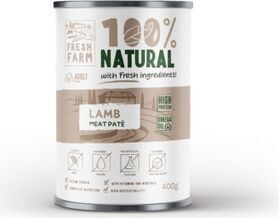 Prefera Fresh Farm Dog Smooth pate with lamb 400 gr -  pastētes veida konservi ar jēra gaļu suņiem