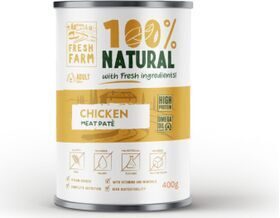 Prefera Fresh Farm Dog Smooth pate with chicken 400 gr -  pastētes veida konservi ar vistas gaļu suņiem