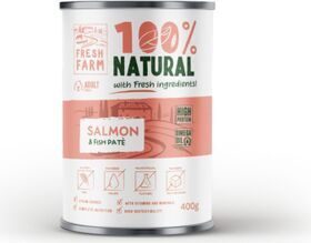 Prefera Fresh Farm Dog Smooth pate salmon & fish 400 gr - pastēte ar lasi un zivīm suņiem