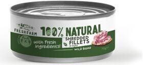 Prefera PF Fresh Farm CAT Shredded fillets in sauce with wild boar and chicken 70 gr - konservi kaķiem, plucināta meža cukas un vistu fileja buljonā