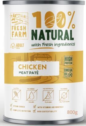 PREFERA Fresh Farm DOG Smooth pate with chicken 800 gr -  pastētes veida konservi ar vistas gaļu