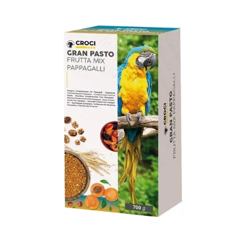 BARĪBA LIELIEM PAPAGAIĻIEM CROCI Gran Pasto Frutta Mix  700G