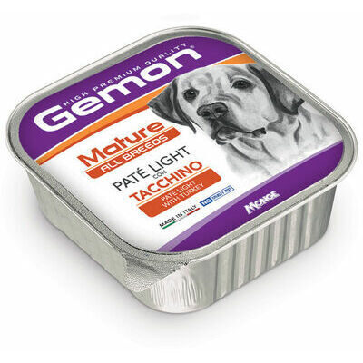 Gemon Dog Mature All Breeds Pate Light with Turkey 150 g - pastēte ar tītara gaļu suņiem-senioriem
