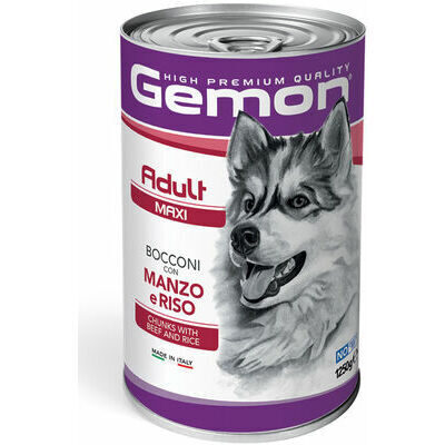 Gemon Dog Maxi Adult Chunks with Beef and Rice 1250 g