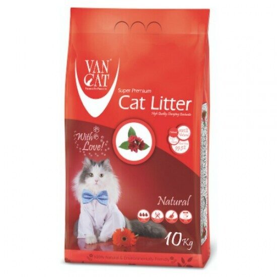 Van Cat Unscented 10kg - cementējošās smiltis kaķu tualetēm bez aromāta