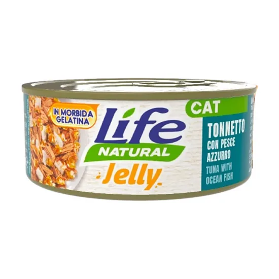Life Cat Natural Jelly Tuna With Ocean Fish 70g - konservi kaķiem ar tunci un okeāna zivīm