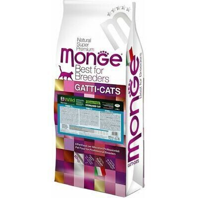  Monge Cat Breeder BWild Grain Free Sterilised Tuna with Peas 10 kg