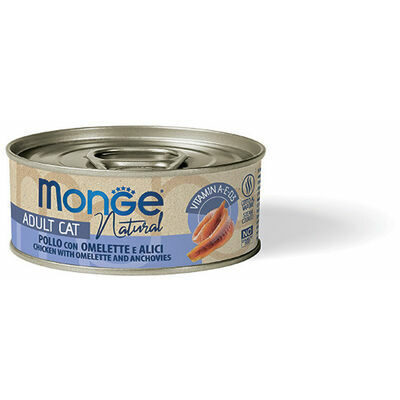 Monge Cat Natural Chicken with Omelette and Anchovies 80 g