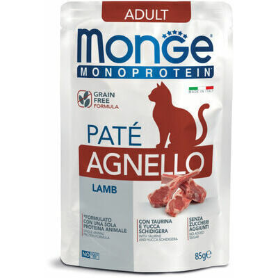  Monge Cat Monoprotein Pouch Adult Pate Lamb 85 g