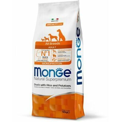 Monge Dog All Breeds Adult Monoprotein Duck with Rice and Potatoes 12 kg