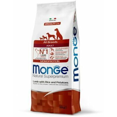 Monge Dog All Breeds Adult Monoprotein Lamb with Rice and Potatoes 2,5 kg