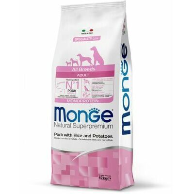 Monge Dog All Breeds Adult Monoprotein Pork with Rice and Potatoes 12 kg