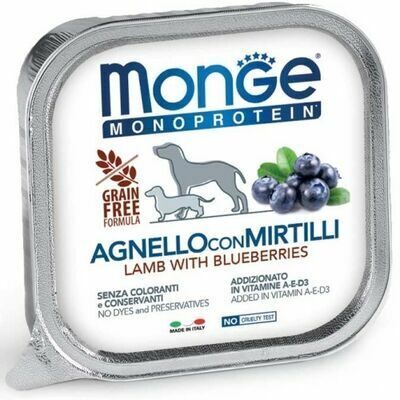 Monge Dog Monoprotein Fruits Pate Lamb with Blueberries 150 g