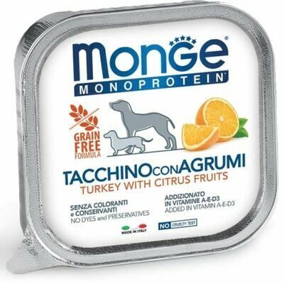 Monge Dog Monoprotein Fruits Pate Turkey with Citrus Fruits 150 g