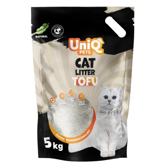 UNIQ PETS CAT LITTER TOFU Natural 12L - dabīgi granulēti kaķu pakaiši bez smaržas 