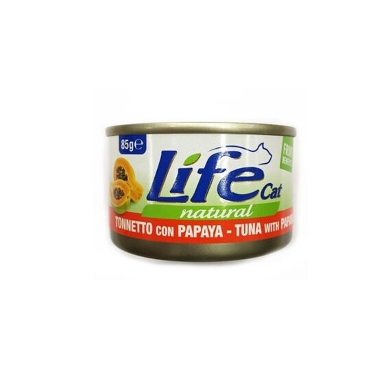 LIFE CAT Natural TUNA with PAPAYA, 85g (ar tunci un papaiju)