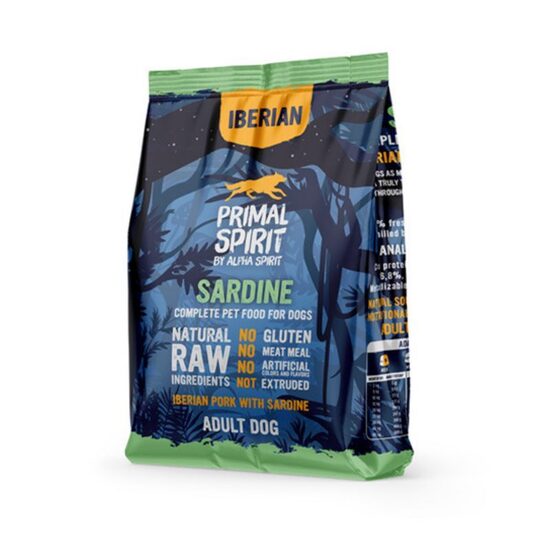 PRIMAL Spirit IBERIAN Sardine 1kg - pusmitrā barība ar sardīnēm suņiem 