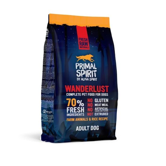 PRIMAL SPIRIT Wanderlust 1 kg - sausā barība suņiem