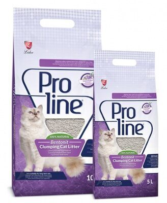 Pro Line Lavender 5l - cementējošās kaķu smiltis ar lavandas smaržu