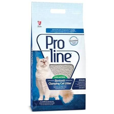 Pro Line Natural 10l - cementējošās kaķu smiltis bez smaržas