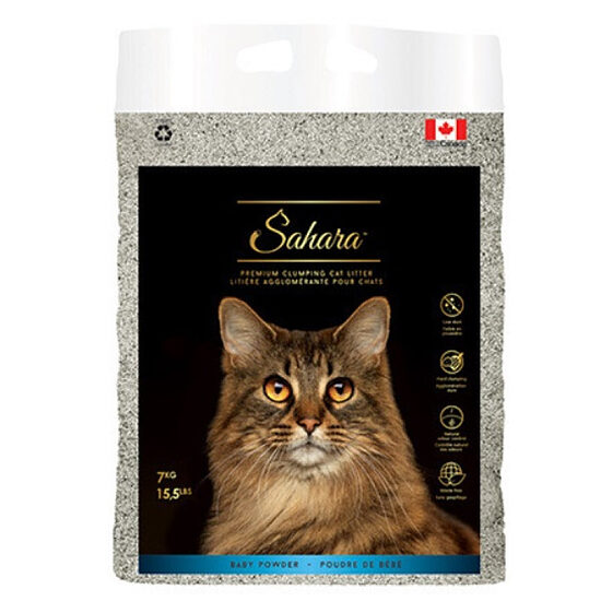 Sahara Baby Powder, 7kg - clumping cat litter with baby powder scent