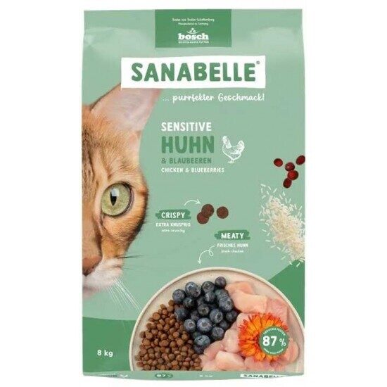 Sanabelle Sensitive Poultry 8 kg - sausā barība kaķiem ar mājputnu gaļu 