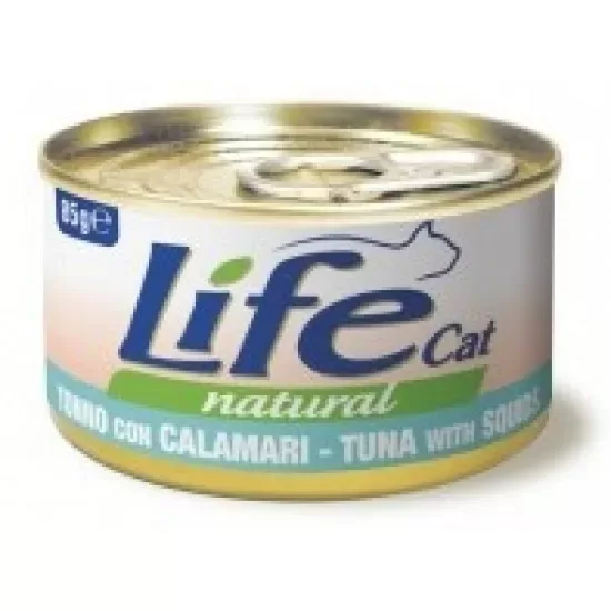 LIFE CAT Natural Tuna with Squids 85g(ar tunci un kalmāru)