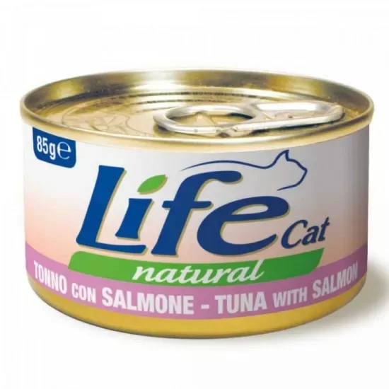 LIFE CAT Natural Tuna with Salmon 85g (ar tunci un lasi) 