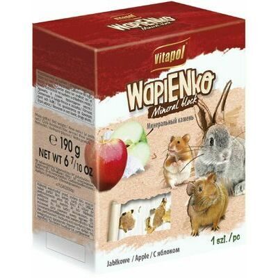 Vitapol MINERAL BLOCK apple for rodents and rabbit 1pc 40g - minerālu akmens ar āboliem