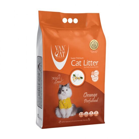Van Cat Orange 10kg - cementējošās smiltis ar apelsīnu smaržu