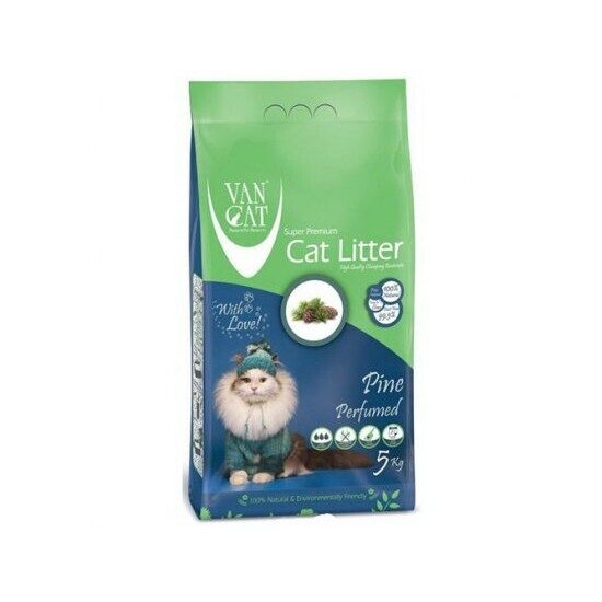 Van Cat Pine 5kg  - cementējošās smiltis ar priedes aromātu