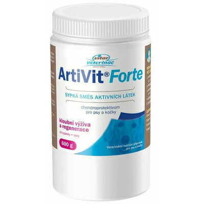 Vitar Dog/Cat Veterinae ArtiVit Forte Powder 600 g - preparāts locītavu uzturam un reģenerācijai